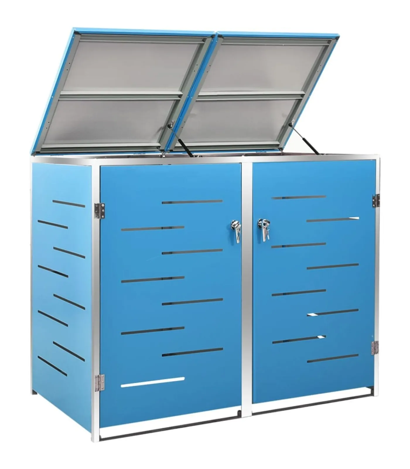 Outlet Containerberging dubbel 138x77,5x112,5 cm roestvrij staal Manden En Bakken