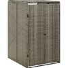 Clearance Containerberging enkel 70x80x117 cm poly rattan grijs Manden En Bakken