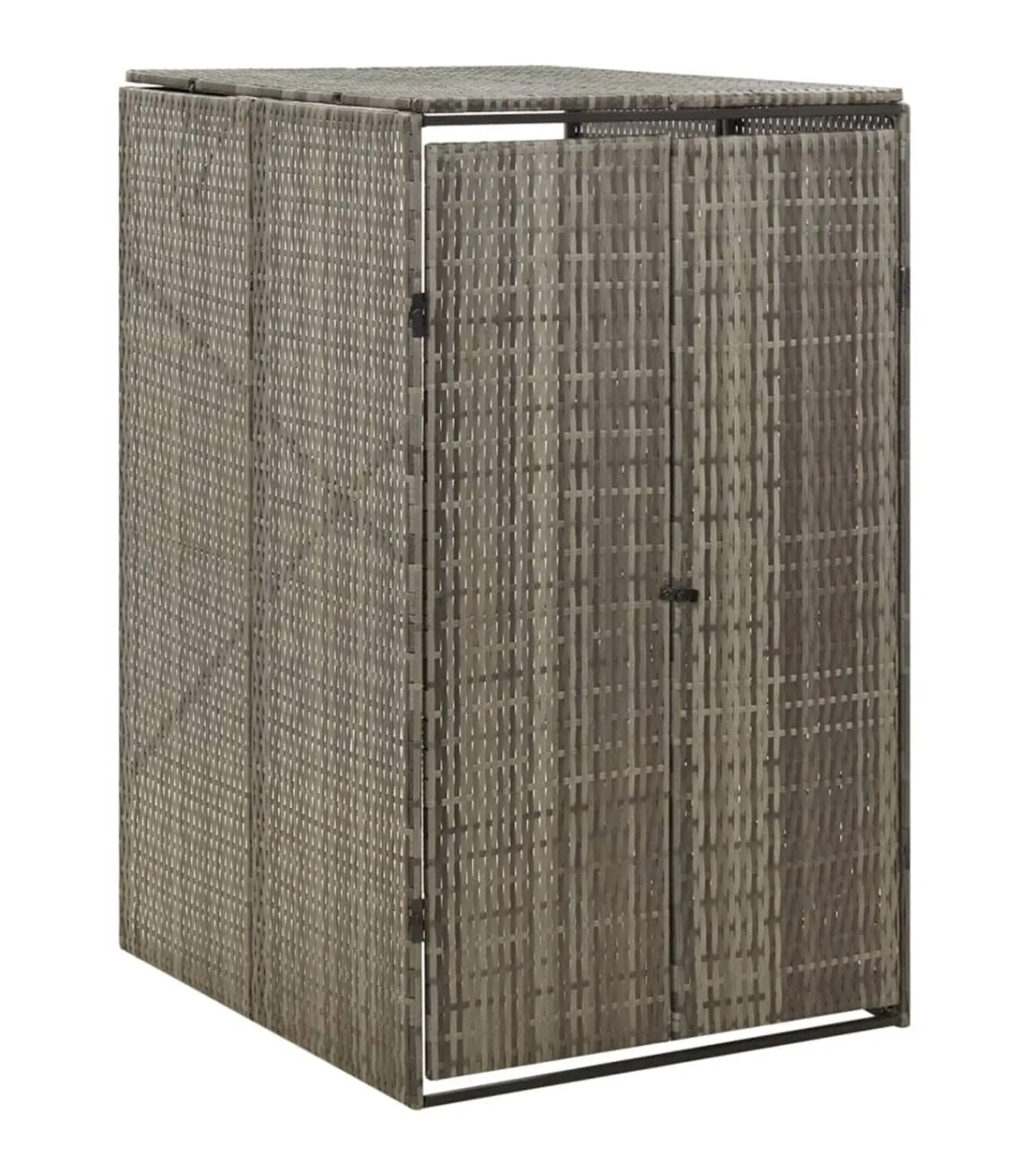 Clearance Containerberging enkel 70x80x117 cm poly rattan grijs Manden En Bakken