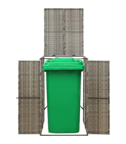 Clearance Containerberging enkel 70x80x117 cm poly rattan grijs Manden En Bakken