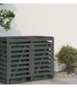 Sale Containerberging verlengstuk massief grenenhout grijs Manden En Bakken