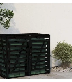 Sale Containerberging verlengstuk massief grenenhout zwart Manden En Bakken