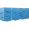 Sale Containerberging vierdubbel 276,5x77,5x112,5 cm roestvrij staal Manden En Bakken