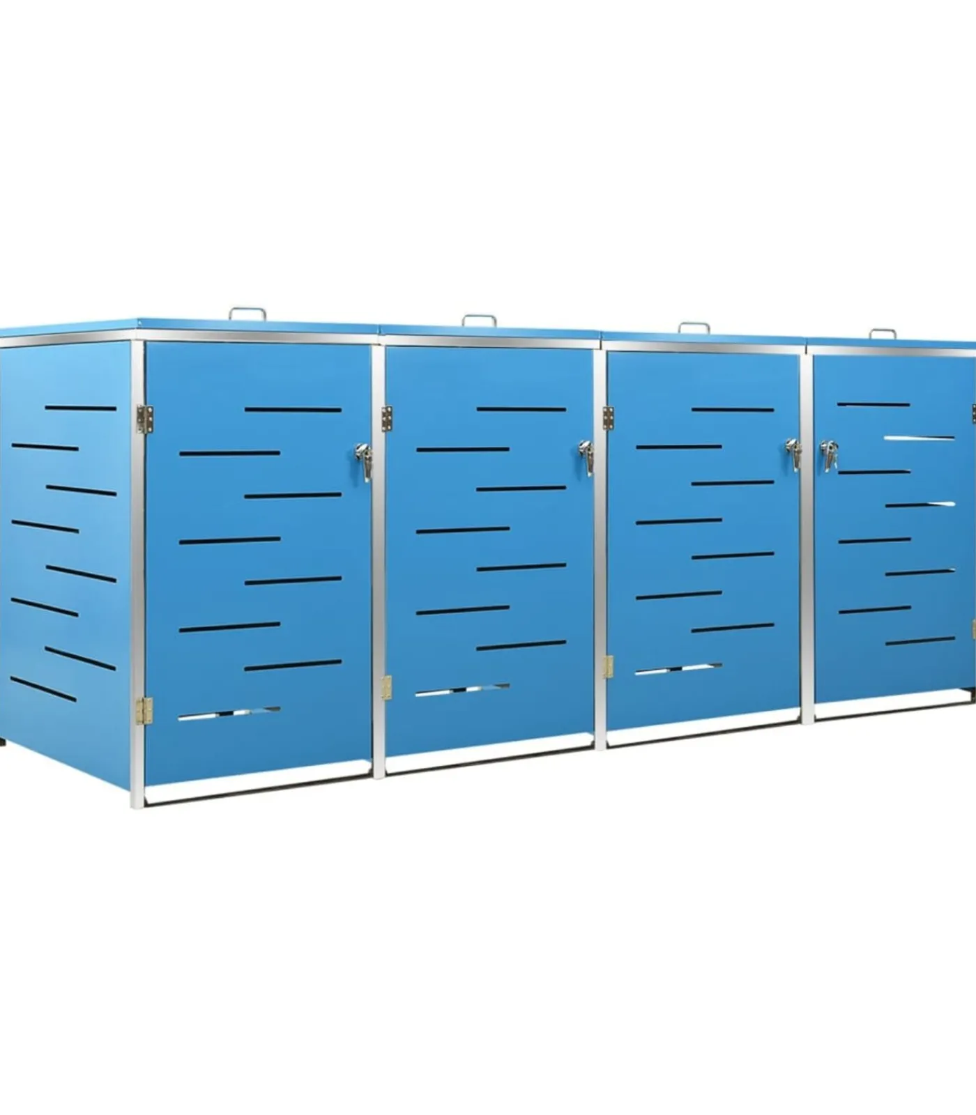 Sale Containerberging vierdubbel 276,5x77,5x112,5 cm roestvrij staal Manden En Bakken