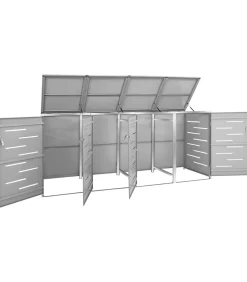Online Containerberging vierdubbel 276,5x77,5x112,5 cm roestvrij staal Manden En Bakken