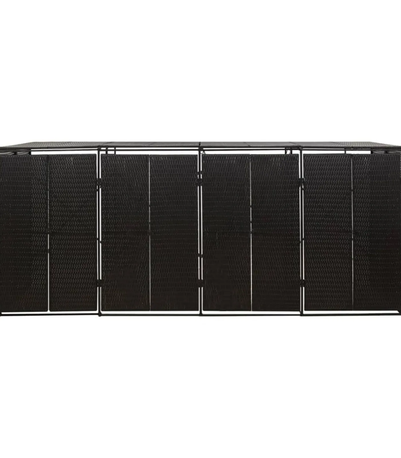 Clearance Containerberging viervoudig 274x80x117 cm poly rattan zwart Manden En Bakken