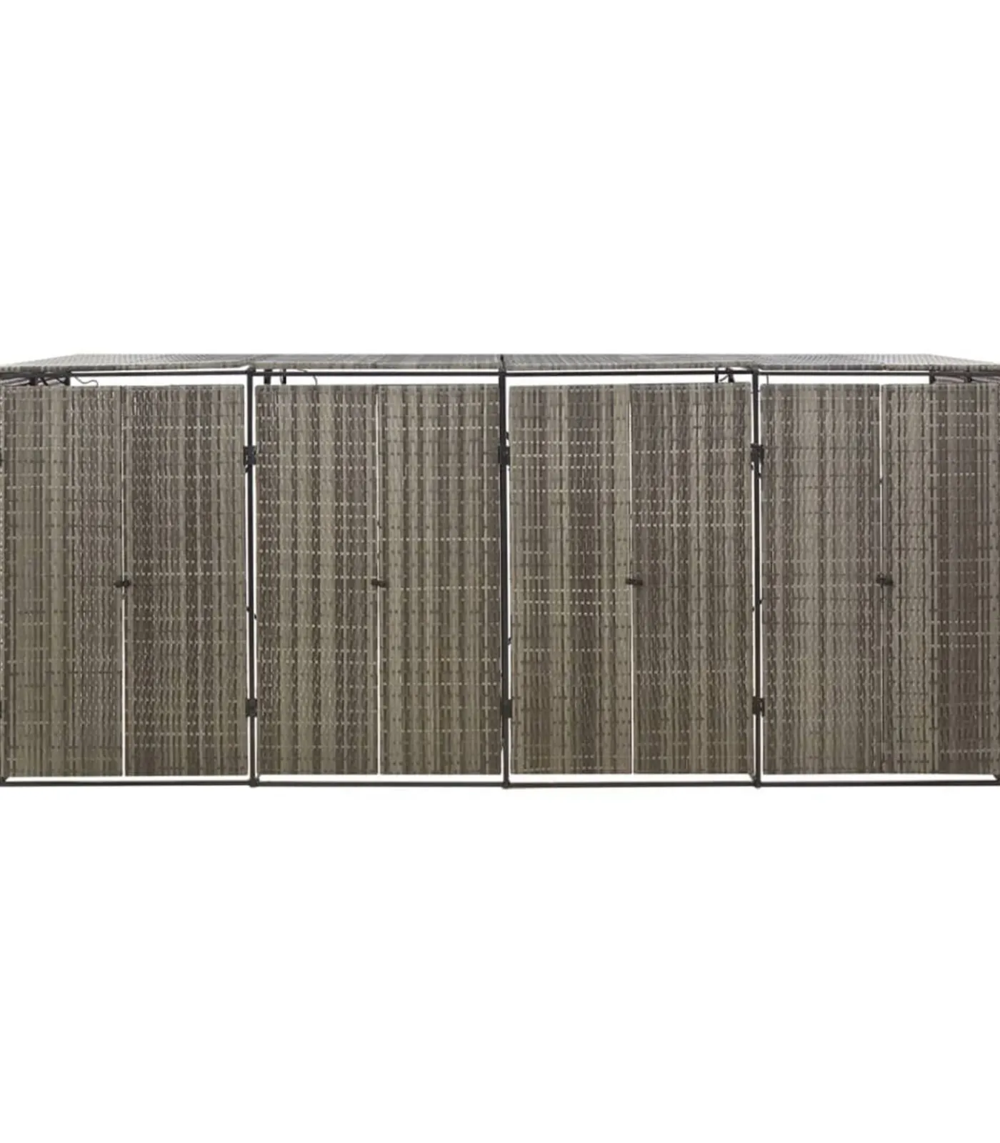 Sale Containerberging viervoudig 274x80x117 cm poly rattan grijs Manden En Bakken