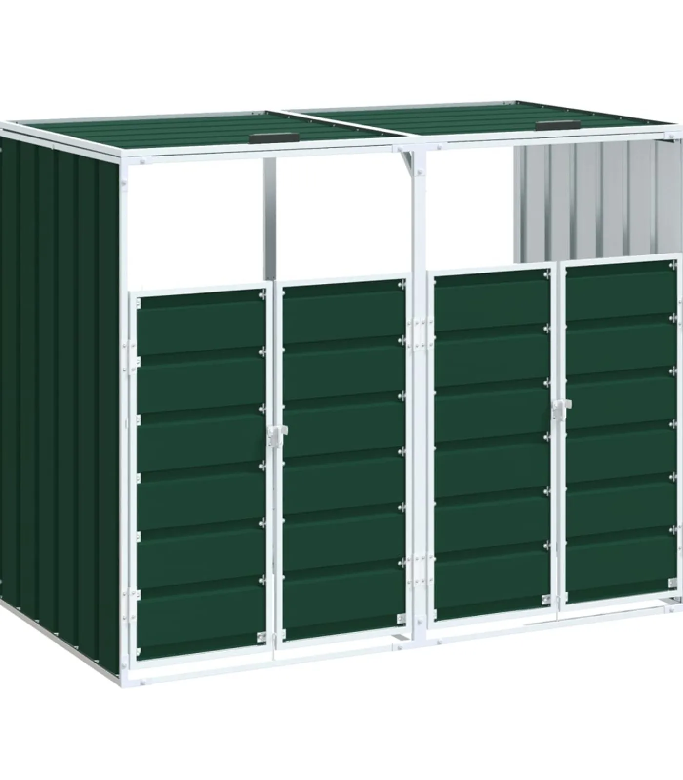 Sale Containerberging voor 2 containers 144x81x113 cm staal groen Manden En Bakken