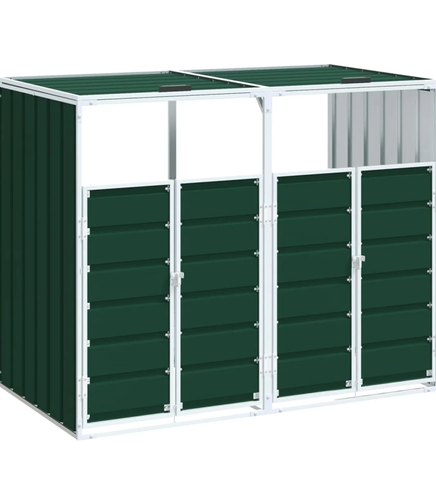 Sale Containerberging voor 2 containers 144x81x113 cm staal groen Manden En Bakken