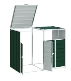 Sale Containerberging voor 2 containers 144x81x113 cm staal groen Manden En Bakken