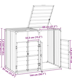 Sale Containerberging voor 2 containers 144x81x113 cm staal groen Manden En Bakken