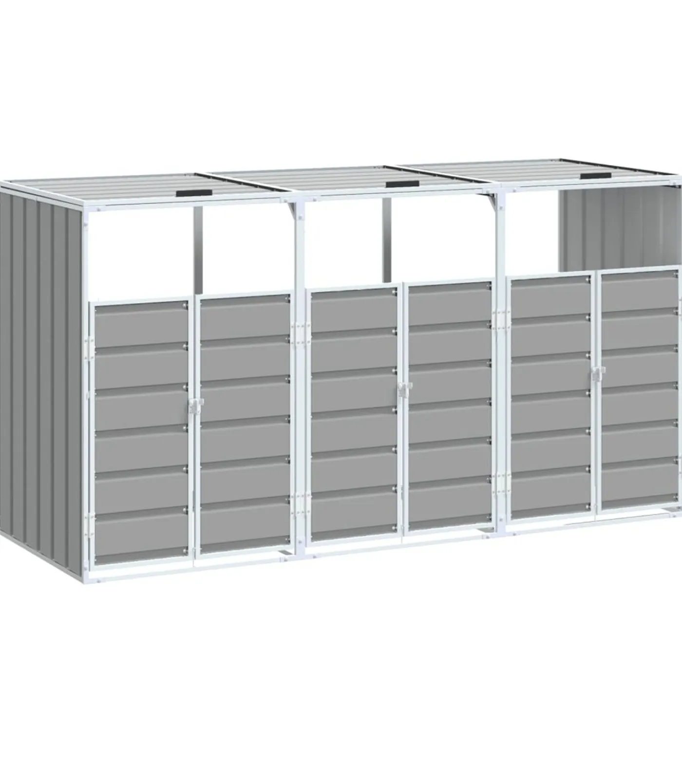 Best Containerberging voor 3 containers 216x81x115 cm staal grijs Manden En Bakken