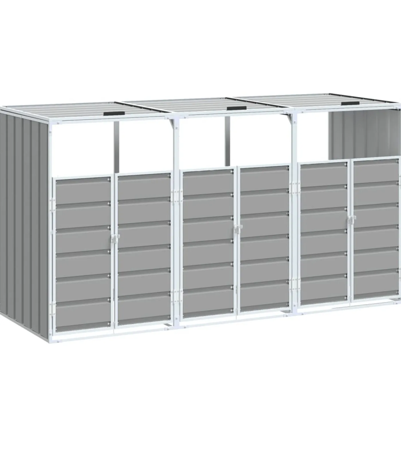 Best Containerberging voor 3 containers 216x81x115 cm staal grijs Manden En Bakken