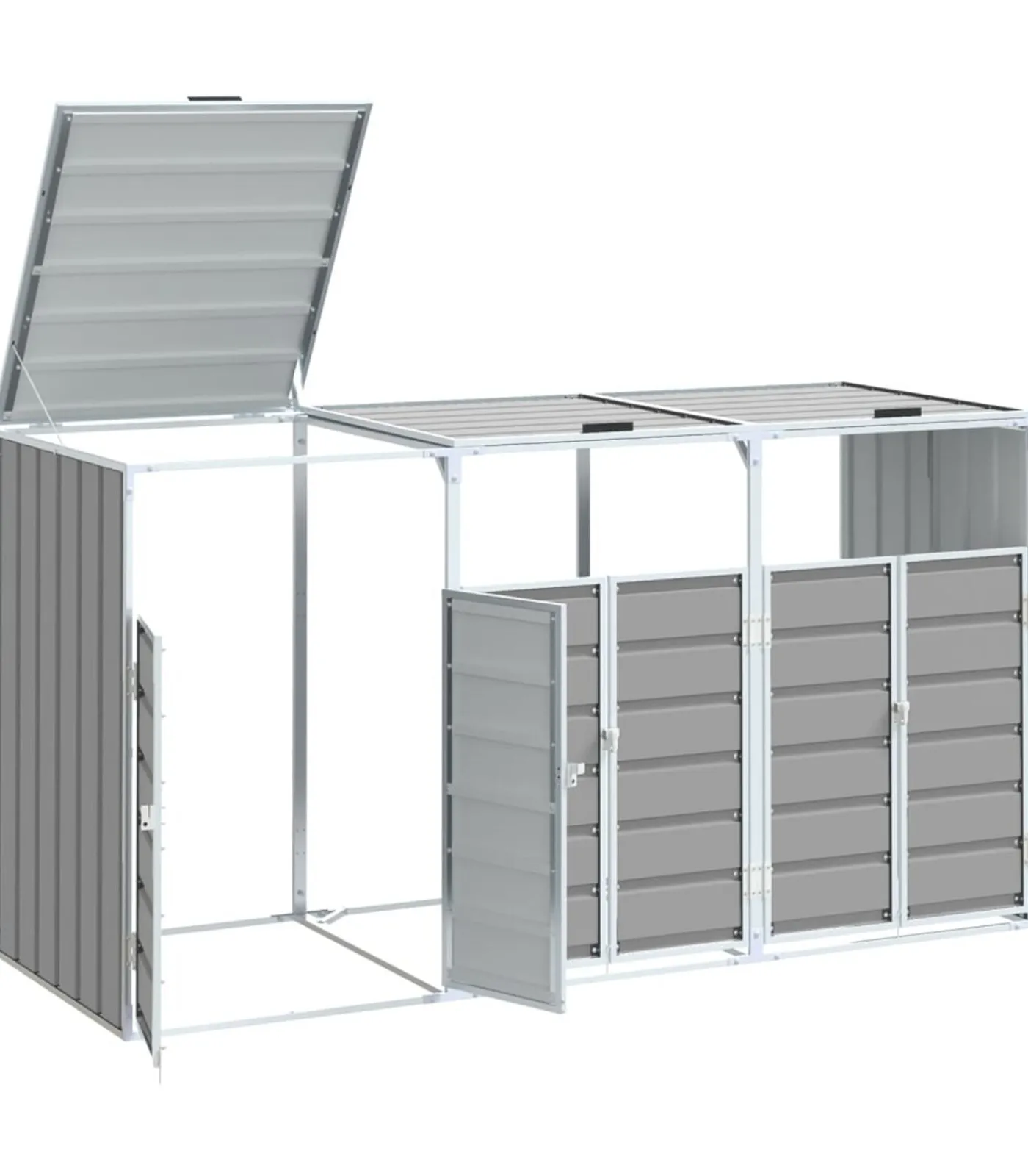 Best Containerberging voor 3 containers 216x81x115 cm staal grijs Manden En Bakken