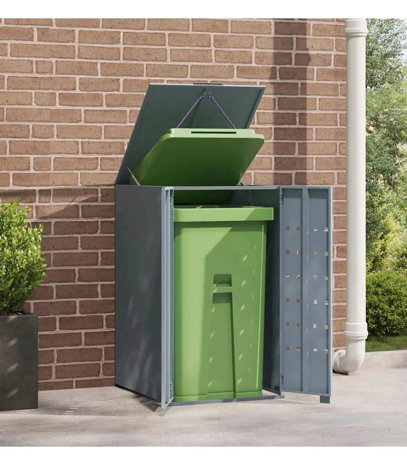 Online Containerberging voor 1 container 69x79x117 cm staal grijs Manden En Bakken