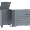 Sale Containerberging voor 3 containers 207x79x117 cm staal grijs Manden En Bakken