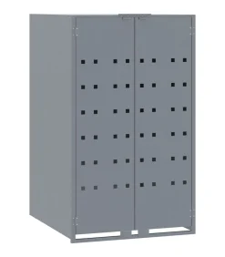 Sale Containerberging voor 3 containers 207x79x117 cm staal grijs Manden En Bakken
