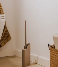 Online Platte Toiletborstelhouder Mat Wit Toiletaccessoires