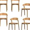 Best Cras Eetkamerstoelen - Essenhout - Naturel - Set van 6 Stoelen