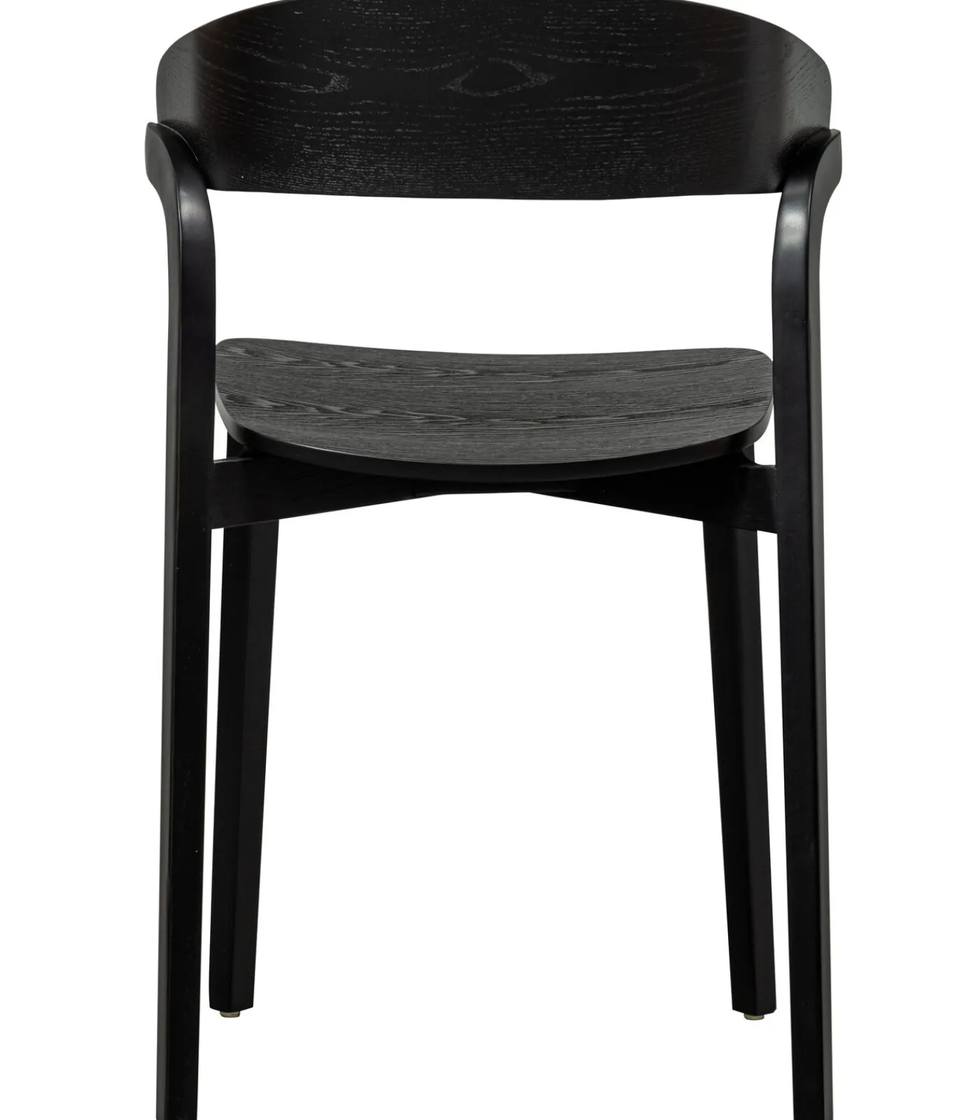 Discount Cras Eetkamerstoelen - Essenhout - Zwart - Set van 6 Stoelen