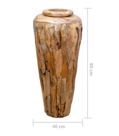 Sale Decoratievaas 40x80 cm massief teakhout Vazen