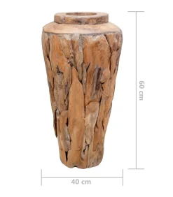 Best Decoratievaas 40x60 cm massief teakhout Vazen