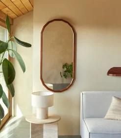 Discount Decoratieve spiegel in massief palissanderhout 120x56 cm Jade Spiegels