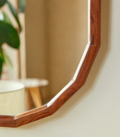 Discount Decoratieve spiegel in massief palissanderhout 120x56 cm Jade Spiegels