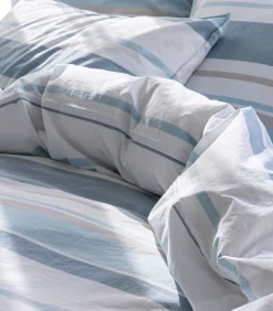 Best Dekbedovertrek van gewassen katoenperkal, HORIZON BAYADÈRE Dekbedovertrekken