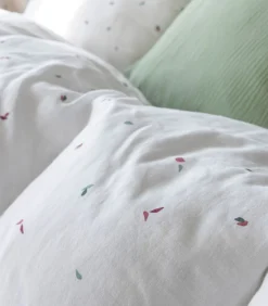 Dekbedovertrek van katoenen mousseline, DUIZEND EN EEN BLADEREN Dekbedovertrekken