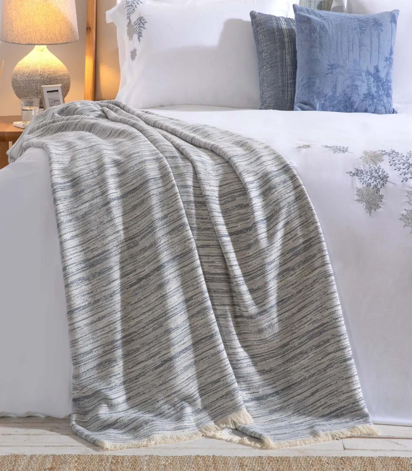 Hot Deken 2 personen Melange 200x220 cm Lichtblauw Bedspreien