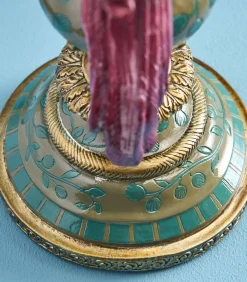 Discount 2-delig Set Kandelaar Papegaai/roze/groen Kaarsen & Kaarshouders