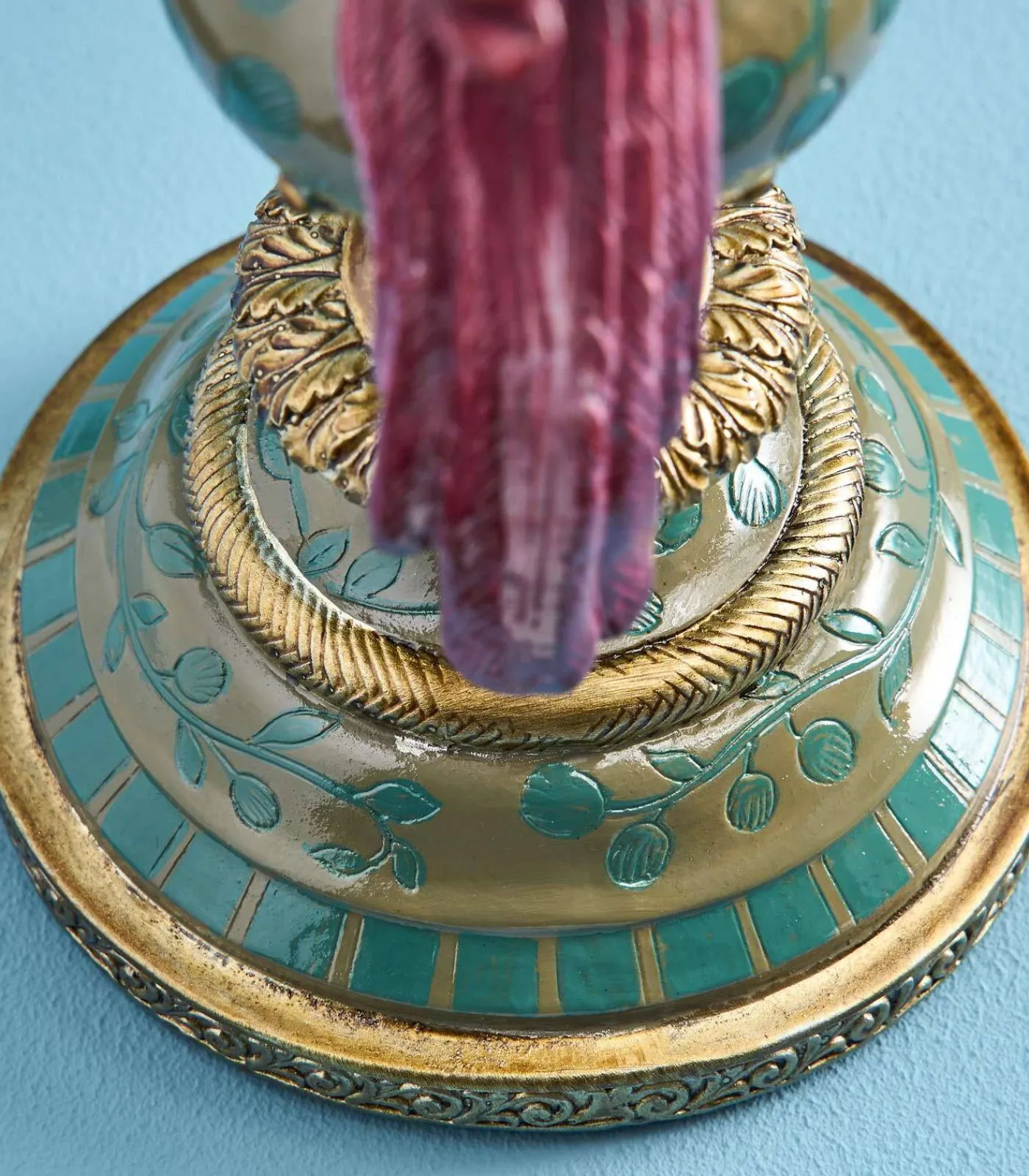 Discount 2-delig Set Kandelaar Papegaai/roze/groen Kaarsen & Kaarshouders