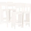 Sale 5-delige Barset massief grenenhout wit Tuinmeubelen
