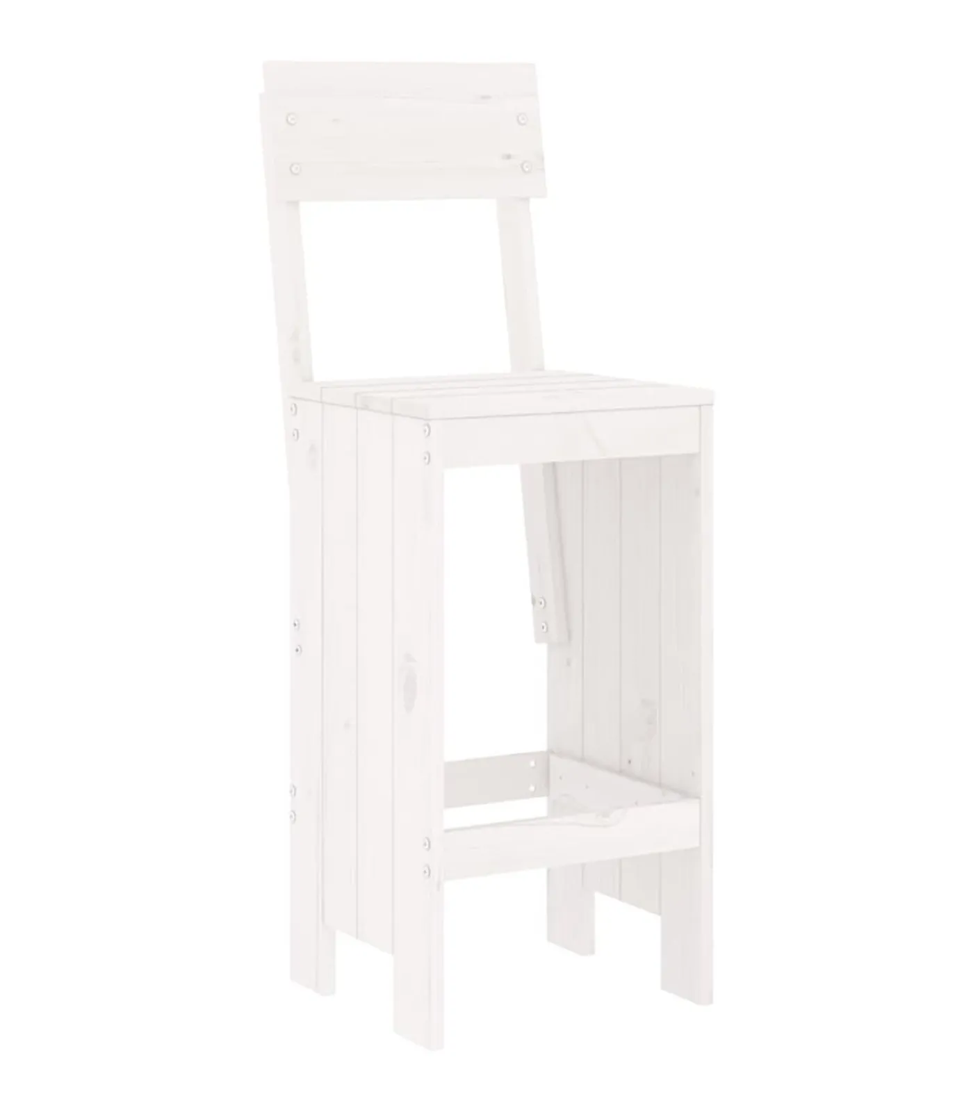 Sale 5-delige Barset massief grenenhout wit Tuinmeubelen