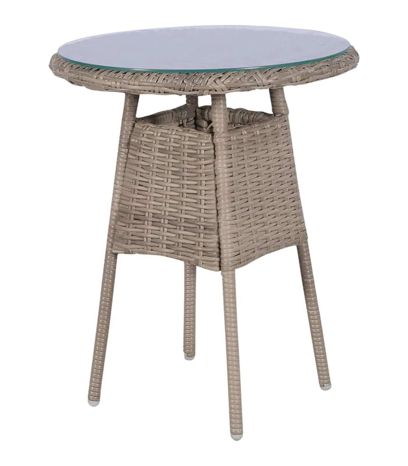 New 3-delige Bistroset met kussens poly rattan bruin Tuinmeubelen