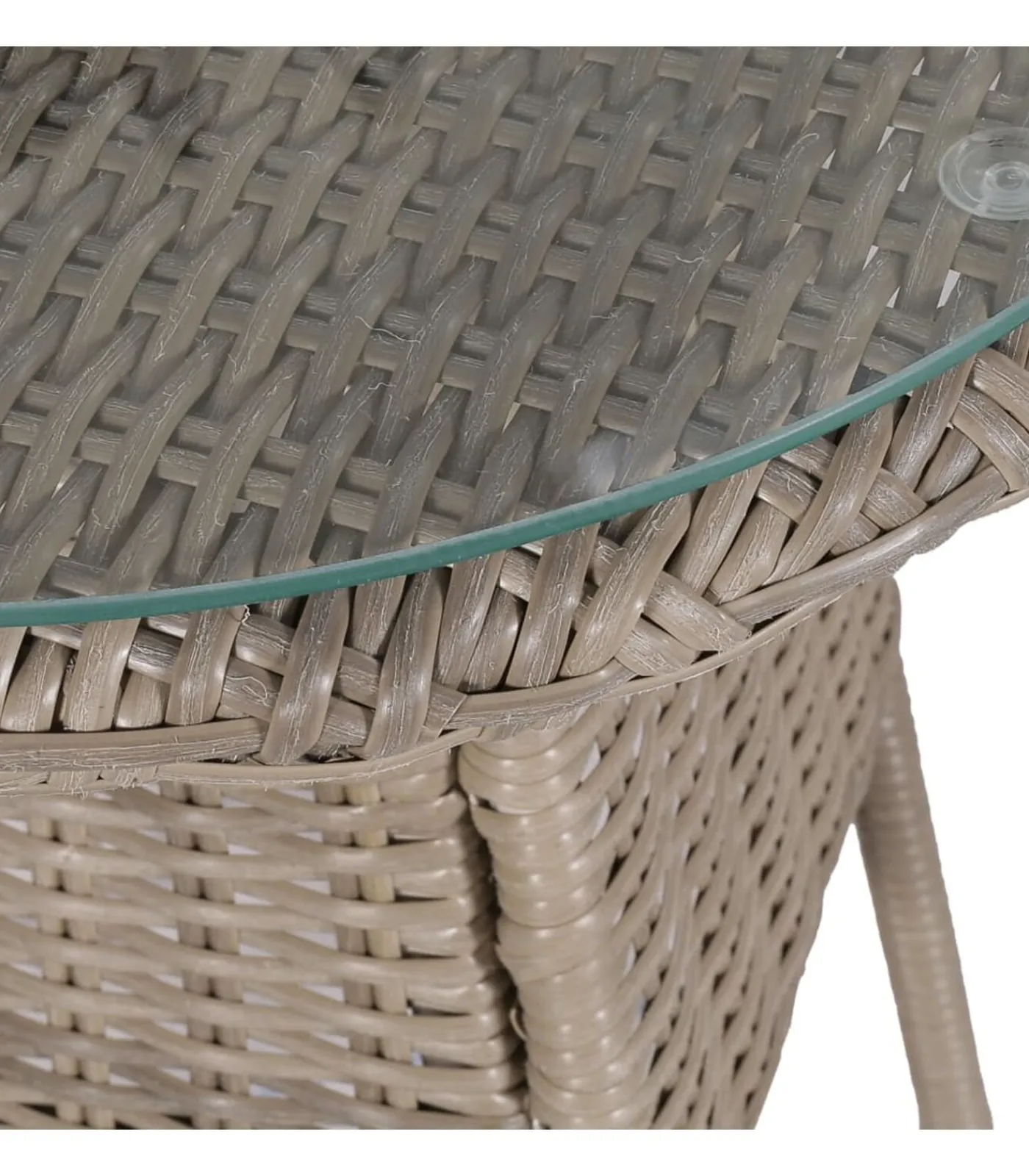 New 3-delige Bistroset met kussens poly rattan bruin Tuinmeubelen