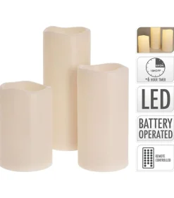 New 3-delige LED-Kaarsenset met afstandbediening Kaarsen & Kaarshouders