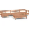 Discount 10-delige Loungeset massief grenenhout honingbruin Tuinmeubelen