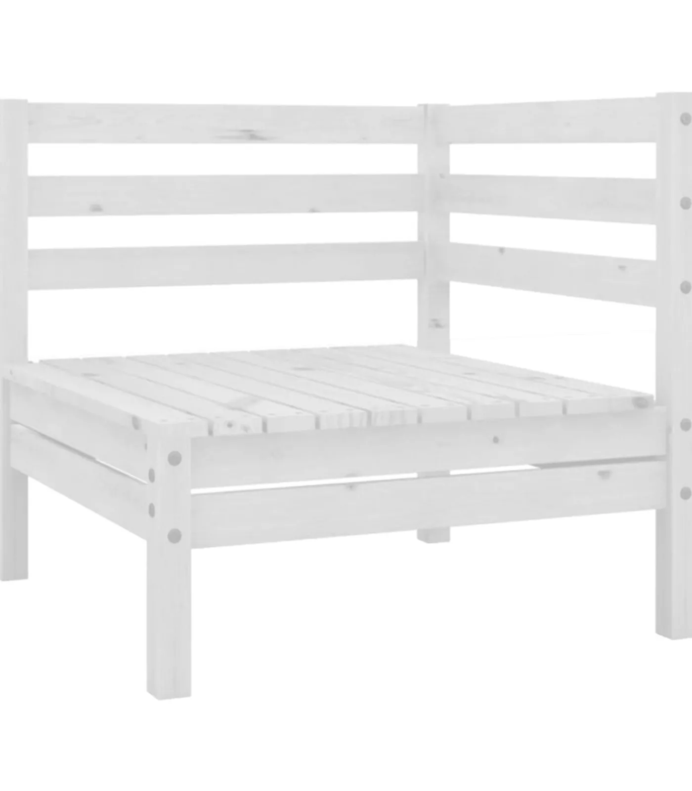 Sale 7-delige Loungeset massief grenenhout wit Tuinmeubelen