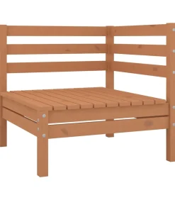 Outlet 10-delige Loungeset massief grenenhout honingbruin Tuinmeubelen