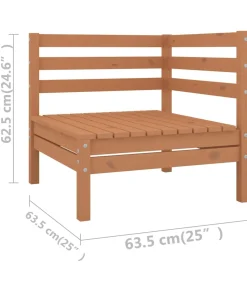 Outlet 10-delige Loungeset massief grenenhout honingbruin Tuinmeubelen