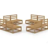 Outlet 8-delige Loungeset massief grenenhout honingbruin Tuinmeubelen