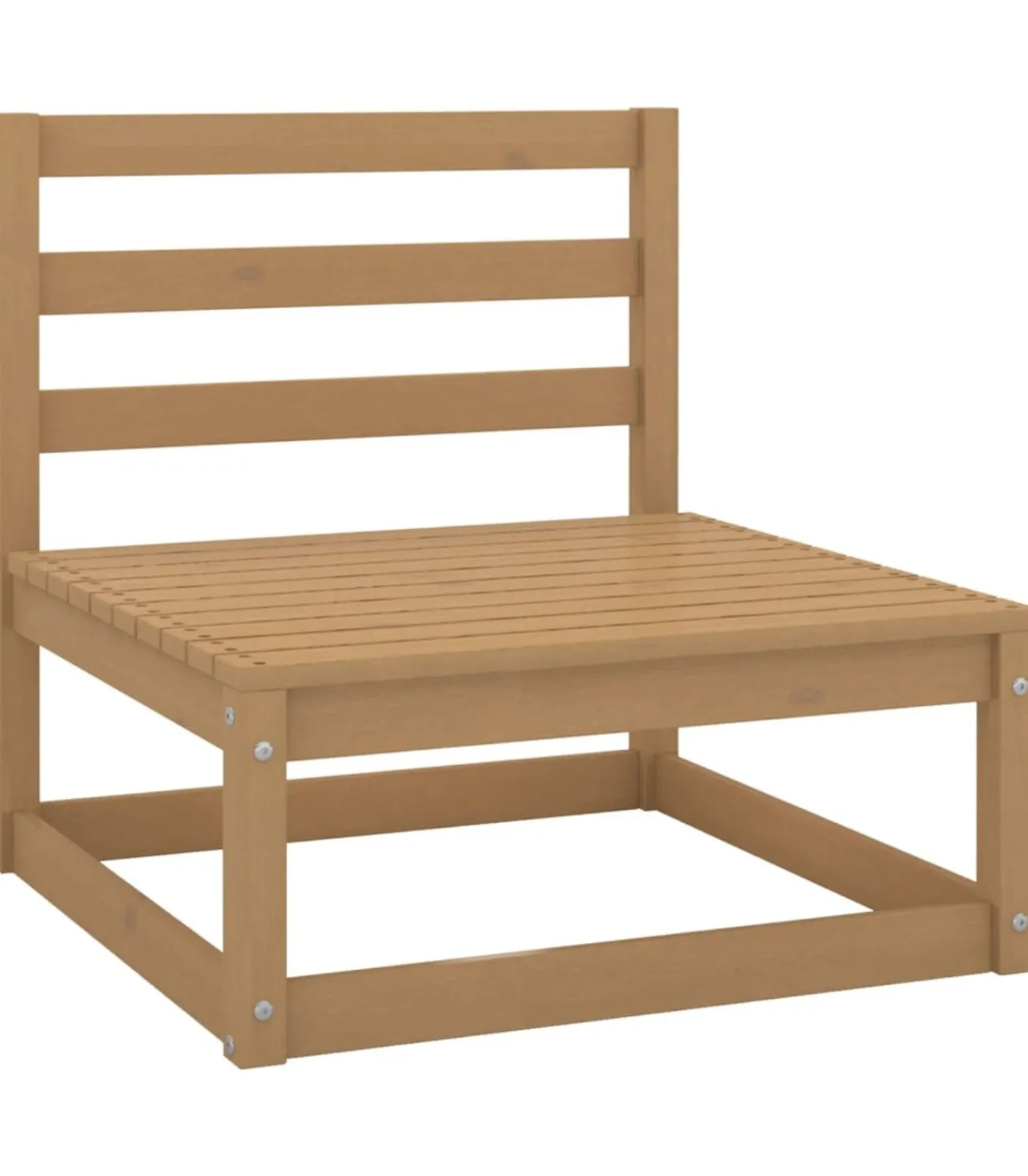 Outlet 8-delige Loungeset massief grenenhout honingbruin Tuinmeubelen