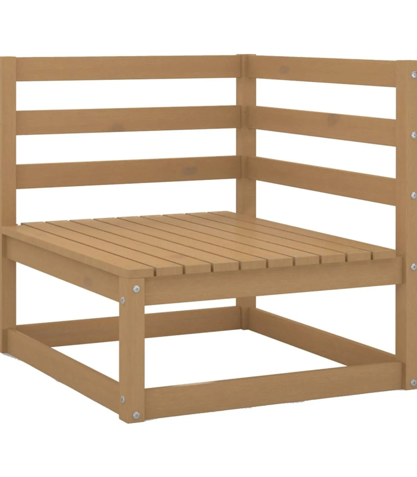 Clearance 5-delige Loungeset massief grenenhout honingbruin Tuinmeubelen