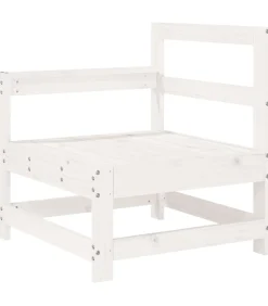 Outlet 10-delige Loungeset massief grenenhout wit Tuinmeubelen