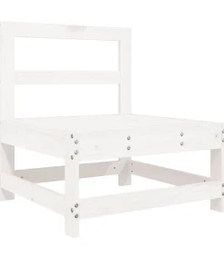 Outlet 10-delige Loungeset massief grenenhout wit Tuinmeubelen