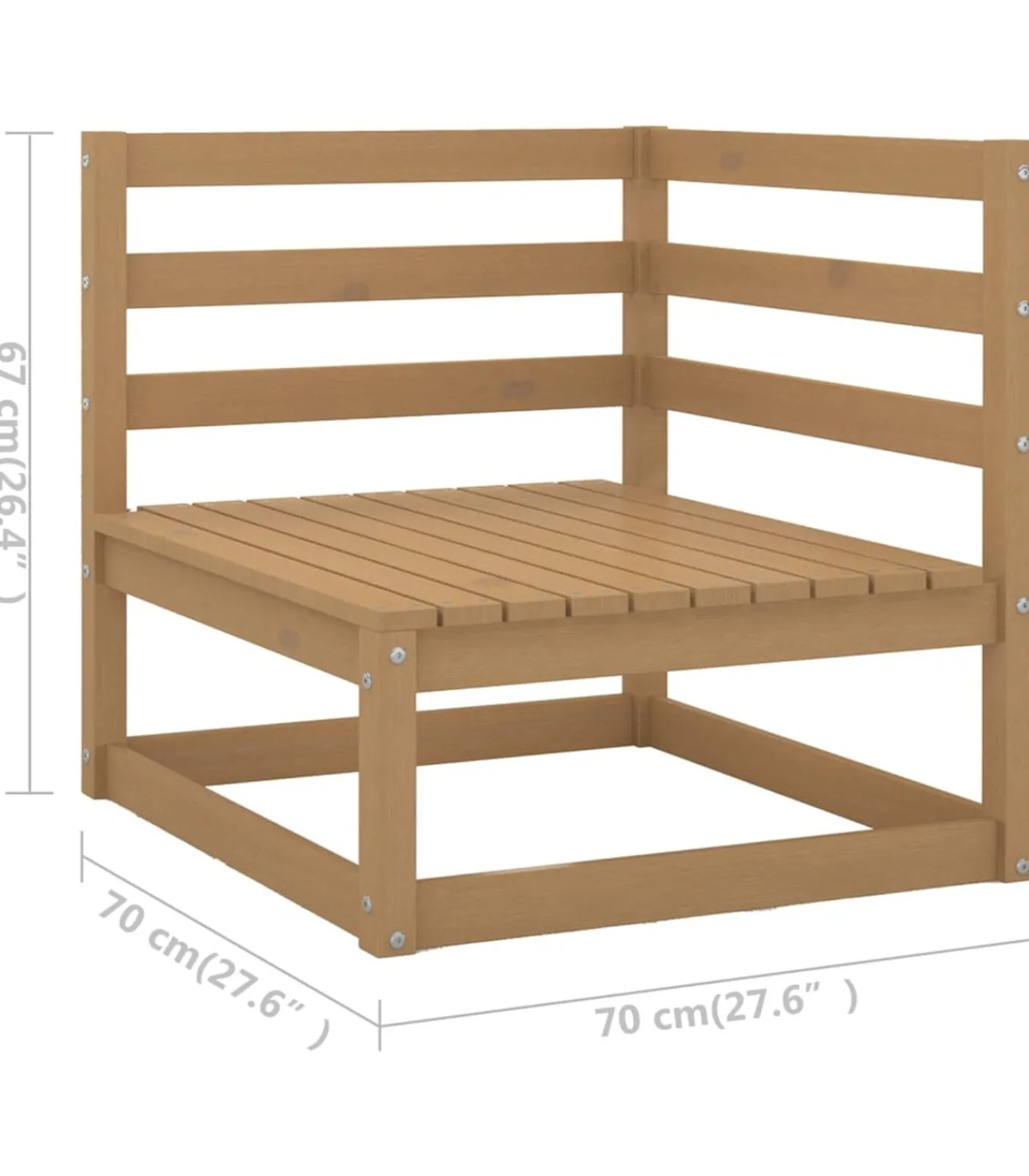 Outlet 14-delige Loungeset massief grenenhout Tuinmeubelen