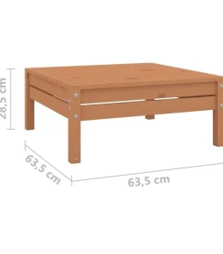 4-delige Loungeset massief grenenhout honingbruin Tuinmeubelen