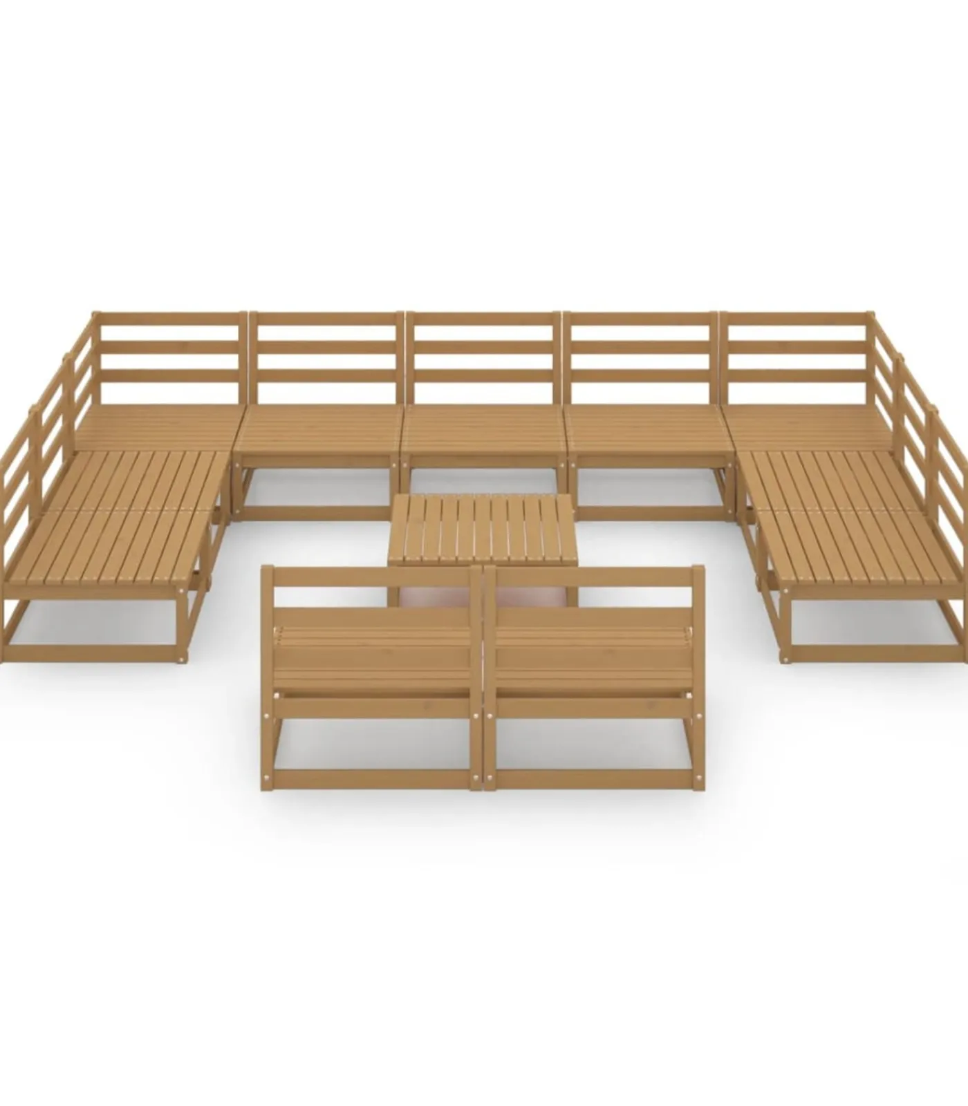 New 12-delige Loungeset massief grenenhout Tuinmeubelen